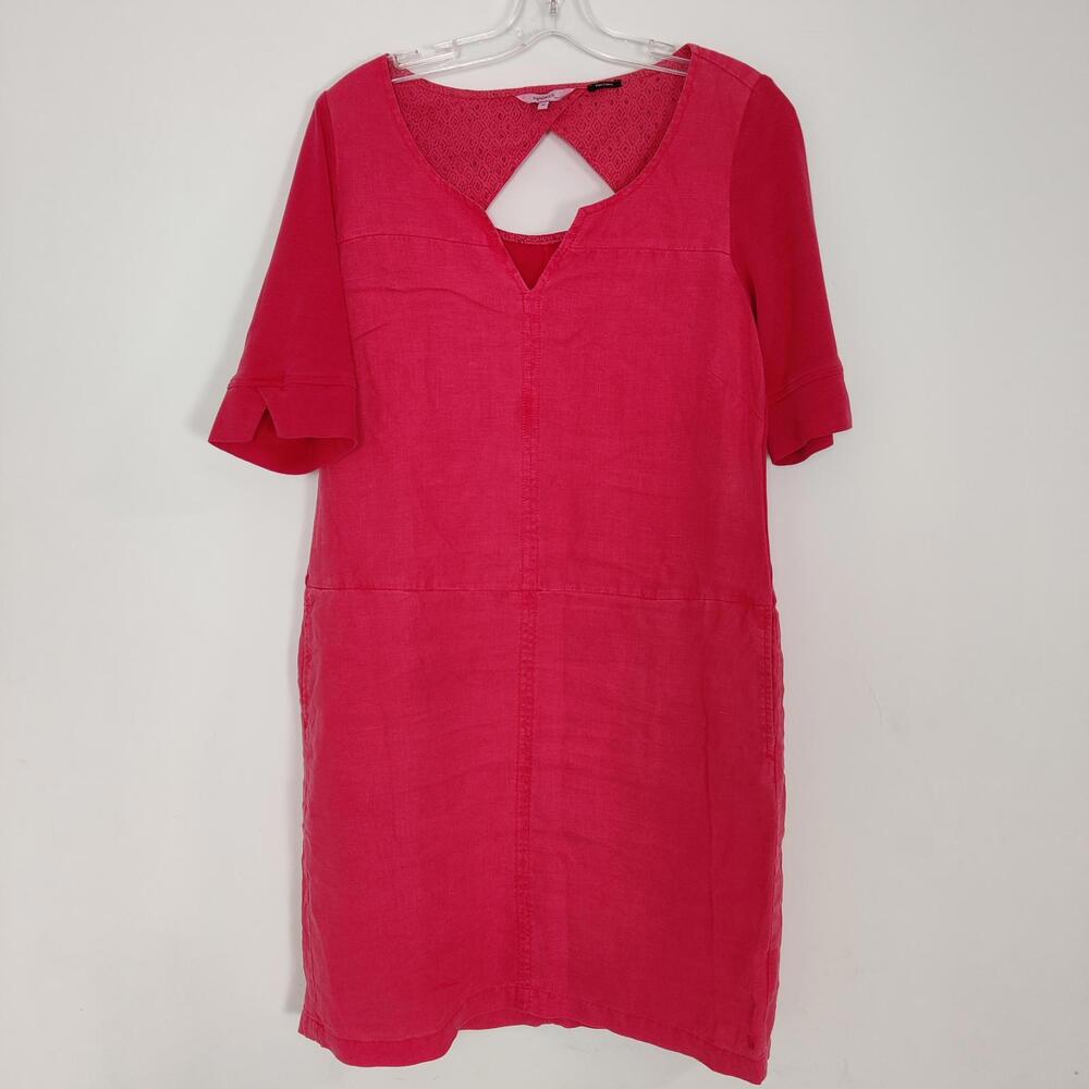 Sandwich Women's 100% Linen Midi Dress Size EU 42 Lace Old Money Quiet Luxury